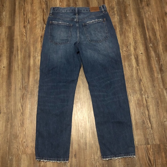 Madewell The Dad Jean Women's 27 Baggy Button Fly Straight High Rise Raw Hem - Picture 6 of 9